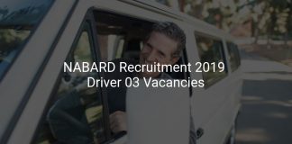 NABARD Recruitment 2019 Driver 03 Vacancies