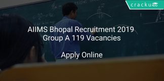 AIIMS Bhopal Recruitment 2019 Group A 119 Vacancies