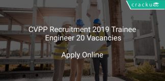 CVPP Recruitment 2019 Trainee Engineer 20 Vacancies