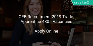 OFB Recruitment 2019 Trade Apprentice 4805 Vacancies