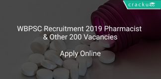 WBPSC Recruitment 2019 Pharmacist & Other 200 Vacancies