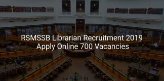 RSMSSB Librarian Recruitment 2019