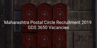 Maharashtra Postal Circle Recruitment 2019 GDS 3650 Vacancies