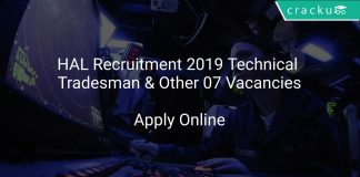 HAL Recruitment 2019 Technical Tradesman & Other 07 Vacancies