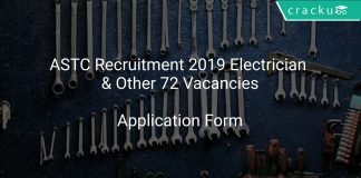 ASTC Recruitment 2019 Electrician & Other 72 Vacancies