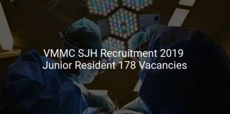 VMMC SJH Recruitment 2019 Junior Resident 178 Vacancies
