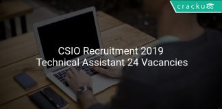 CSIO Recruitment 2019 Technical Assistant 24 Vacancies