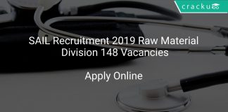 SAIL Recruitment 2019 Raw Material Division 148 Vacancies