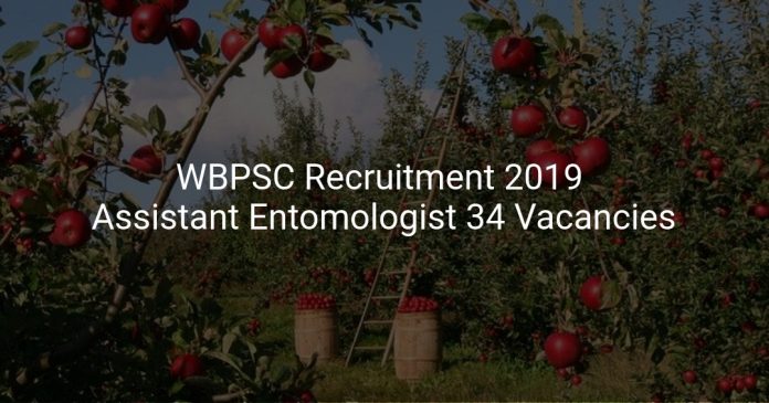 WBPSC Recruitment 2019 Assistant Entomologist & Other 34 Vacancies