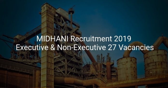 MIDHANI Recruitment 2019