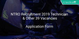 NTRO Recruitment 2019 Technician & Other 39 Vacancies