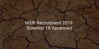 NGRI Recruitment 2019