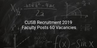 CUSB Recruitment 2019