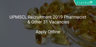 UPMSCL Recruitment 2019 Pharmacist & Other 31 Vacancies