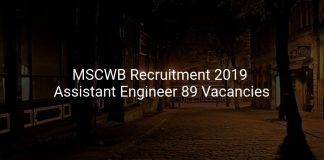 MSCWB Recruitment 2019