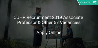 CUHP Recruitment 2019 Associate Professor & Other 57 Vacancies