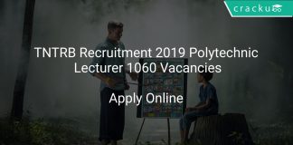 TNTRB Recruitment 2019 Polytechnic Lecturer 1060 Vacancies