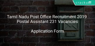 Tamil Nadu Post Office Recruitment 2019 Postal Assistant 231 Vacancies
