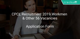 CPCL Workmen Recruitment 2019