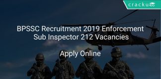 BPSSC Recruitment 2019 Enforcement Sub Inspector 212 Vacancies