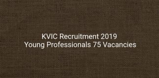 KVIC Recruitment 2019