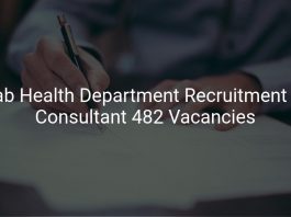 Punjab Health Department Recruitment 2019