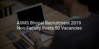 AIIMS Bhopal Recruitment 2019