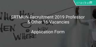 SRTMUN Recruitment 2019 Professor & Other 16 Vacancies