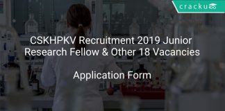 CSKHPKV Recruitment 2019 Junior Research Fellow & Other 18 Vacancies
