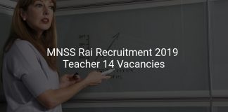 MNSS Rai Recruitment 2019