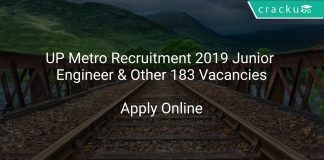UP Metro Recruitment 2019 Junior Engineer & Other 183 Vacancies