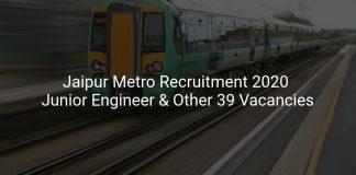 Jaipur Metro Recruitment 2020