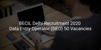 BECIL Delhi Recruitment 2020