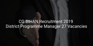 CG BIHAN Recruitment 2019