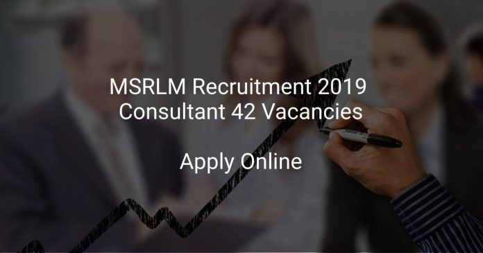 MSRLM Recruitment 2019 Consultant 42 Vacancies