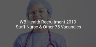 WB Health Recruitment 2019