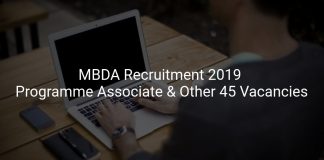 MBDA Recruitment 2019