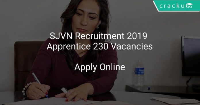 SJVN Recruitment 2019 Apprentice 230 Vacancies