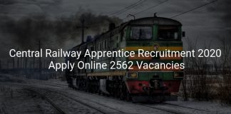 Central Railway Apprentice Recruitment 2020