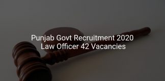 Punjab Govt Recruitment 2020