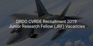 DRDO CVRDE Recruitment 2019
