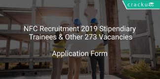 NFC Recruitment 2019 Stipendiary Trainees & Other 273 Vacancies