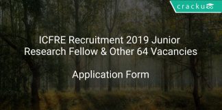 ICFRE Recruitment 2019 Junior Research Fellow & Other 64 Vacancies
