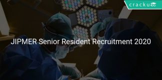 JIPMER Senior Resident Recruitment 2020