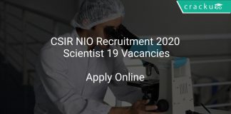NIO Recruitment 2020 Scientist 19 Vacancies