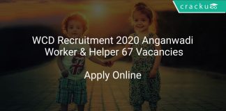 WCD Recruitment 2020 Anganwadi Worker & Helper 67 Vacancies