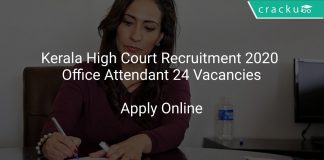 Kerala High Court Recruitment 2020 Office Attendant 24 Vacancies