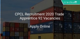 CPCL Recruitment 2020 Trade Apprentice 92 Vacancies