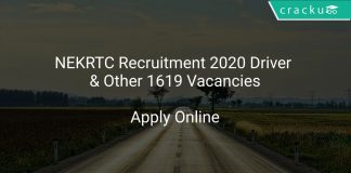 NEKRTC Recruitment 2020 Driver & Other 1619 Vacancies