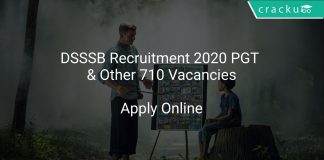 DSSSB Recruitment 2020 PGT & Other 710 Vacancies
